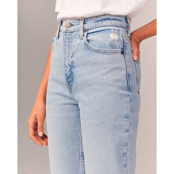 Abercrombie & Fitch Ultra High Rise 90s Straight Jean Denim Plus Size 37 24W - Picture 10 of 16